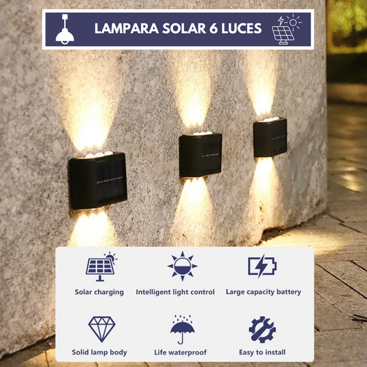 MINI LAMPARA SOLAR 6 LUCES